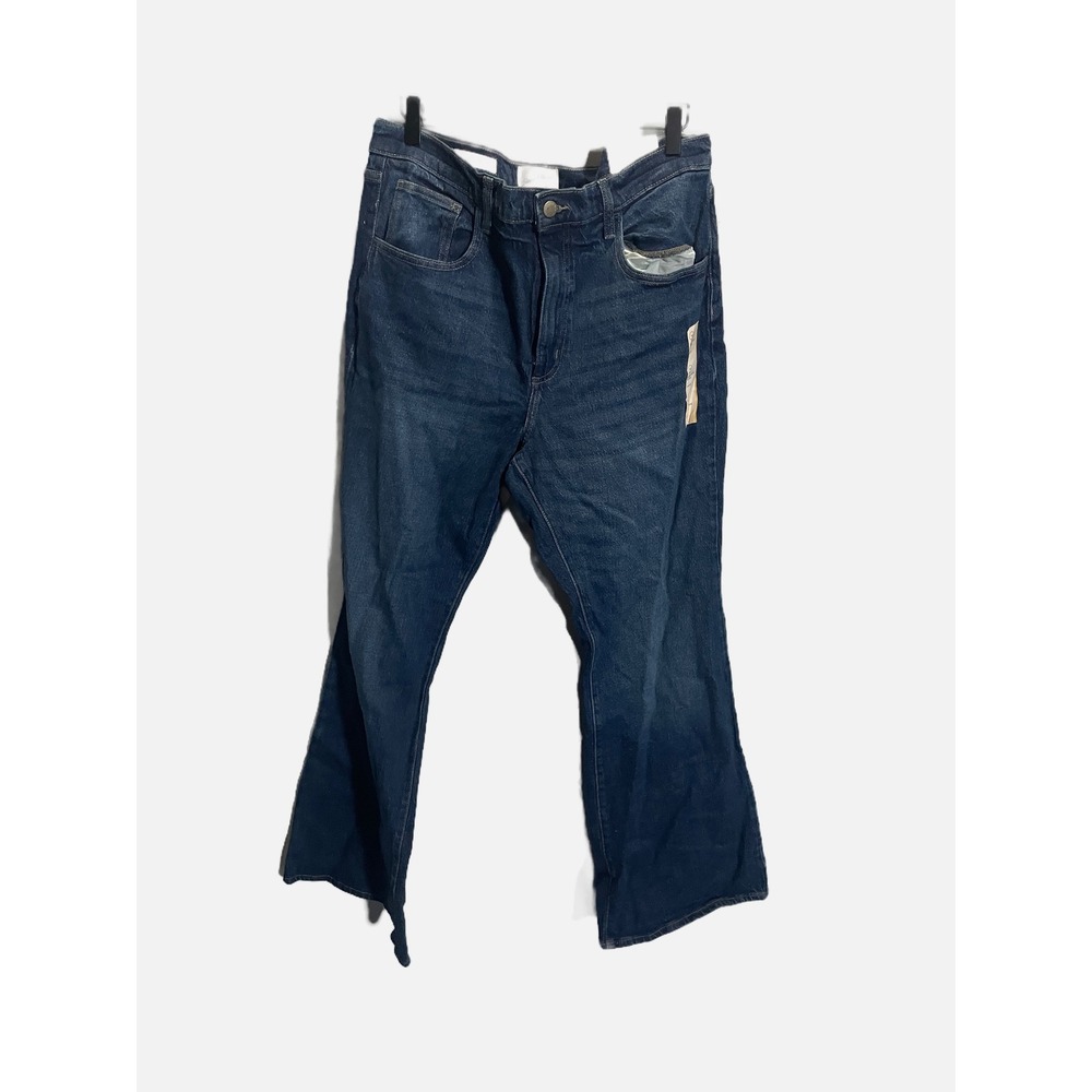Universal Thread Flare Jeans Womens 16 Blue High Rise Comfort Stretch Boho Denim - Picture 2 of 6